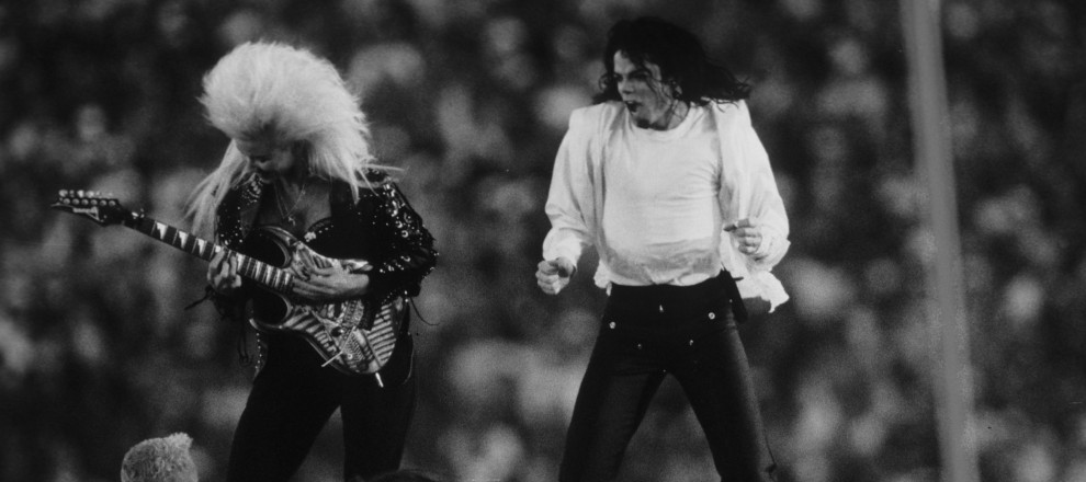 Michael Jackson at Super Bowl XXVII preforming during the half time show