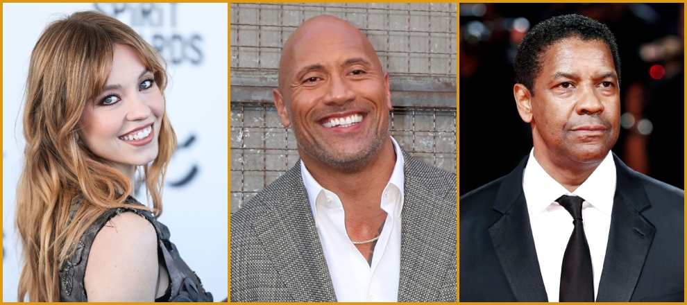 Sydney Sweeney, Dwayne Johnson, Denzel Washington